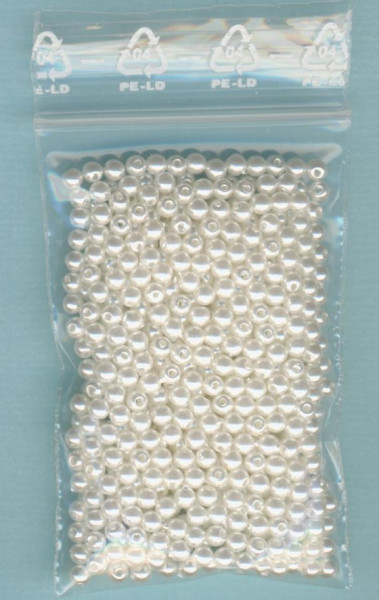 0703025311 Wachsperlen 2,5mm weiß 8g in Packung