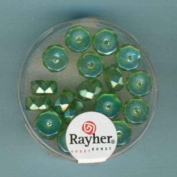 14463412 Rayher Glaswachsperlen Radl 4x8mm maigrün 22 Stück
