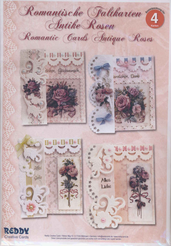 80484 Bastelset Romantische Faltkarten Antike Rosen