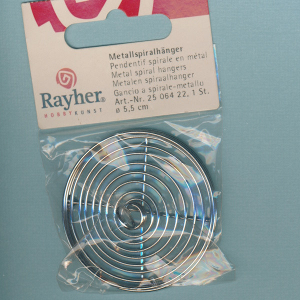 2506422 Metallspiralanhänger 5,5cm silber