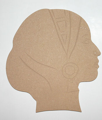 085160001 Holz Dekor Inderin 20x19cm