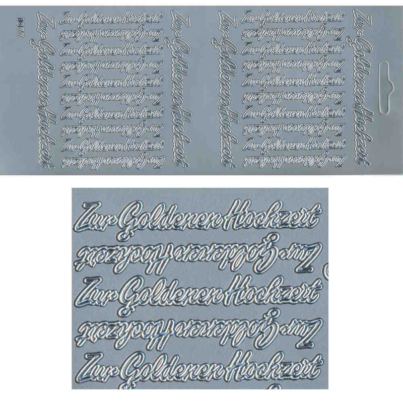 cl1077s Sticker Zur goldenen Hochzeit 2 silber