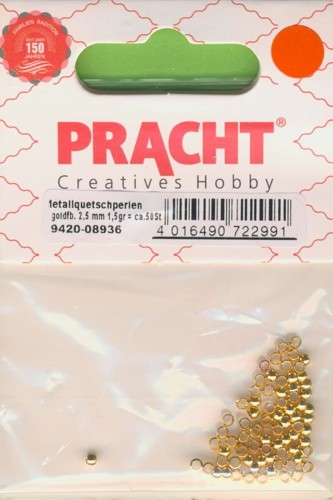 Quetschperlen 2,5mm gold 1,5g