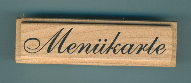 1800560 Holzstempel Menükarte 9x2,5cm