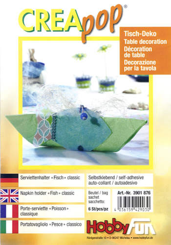 3901876 Creapop Serviettenhalter Fisch 12,5x6,5cm