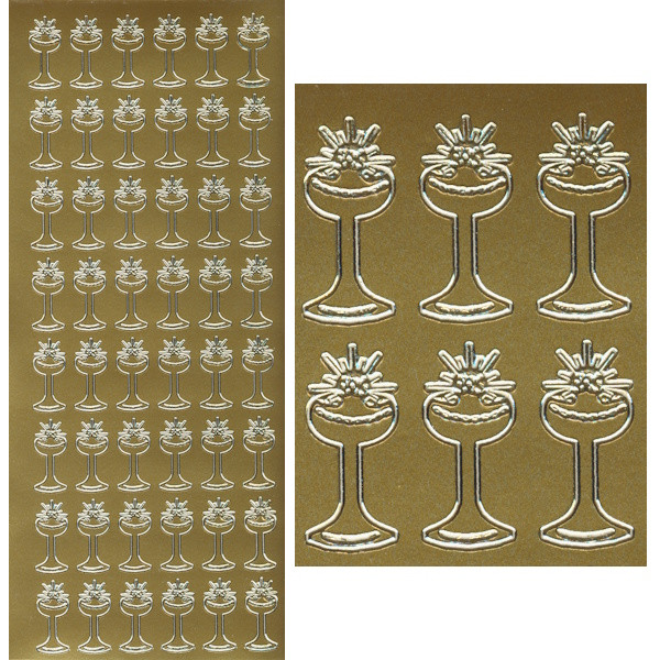cl1872g Sticker Monstranz klein 2 gold