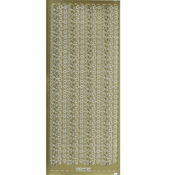 pu140g Sticker Sternenborten 2 gold