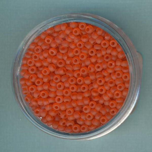 1023116 Rocailles 2,6mm orange matt transparent 17g
