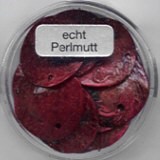 Perlmutt 1-Loch Ronde 20mm rot