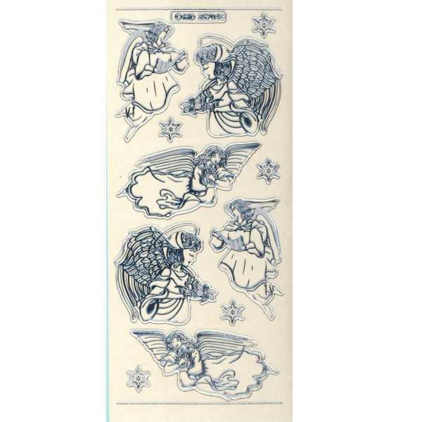 kv357046s Sticker Engel 4 silber transparent