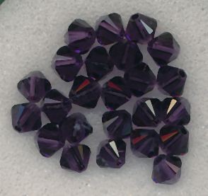 530104364 Swarovski Glasschliffperlen 4mm purple velvet 25 Stück