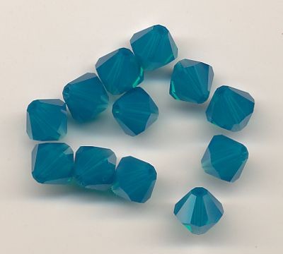 530106854 Swarovski Glasschliffperlen 6mm carribean blue opal 12 Stück