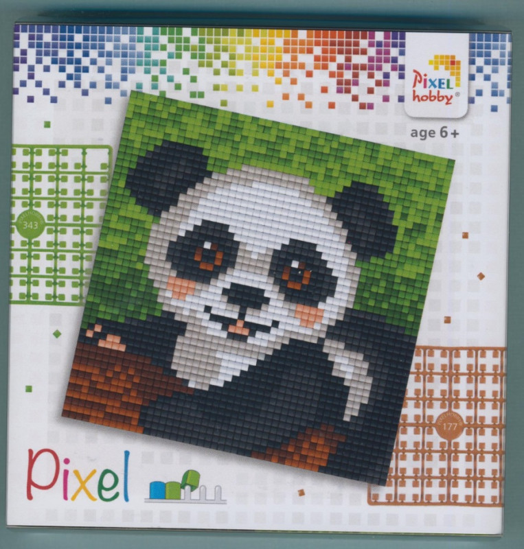 px44007 Pixelhobby Set 4 kleine Basisplatten Pandabär
