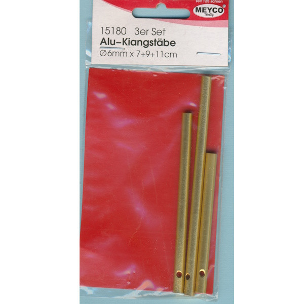 15180 Klangstäbe-Set Alu 7-9-11 gold massiv