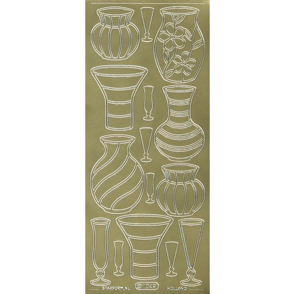 cl1049g Sticker Vasen gold