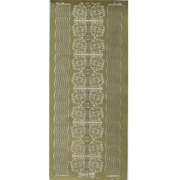 pu572g Sticker Weihnachtsecken und Linien 3 gold
