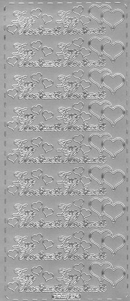 pu274s Sticker Zur Hochzeit 2 silber