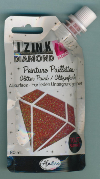 4552428 IZINK DIAMOND 24 Carat Glitzerfarbe rot