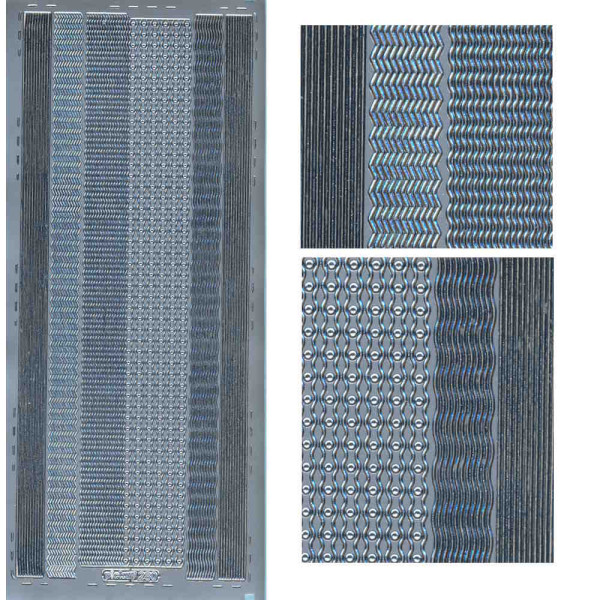 pu280s Sticker Linien 21 silber