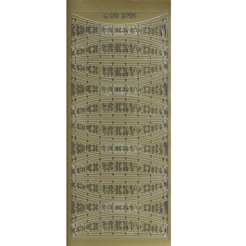 cl3709g Sticker Frohe Weihnachten 9 gold