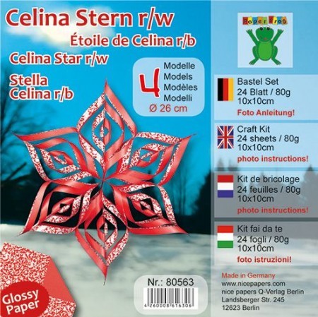 Bastel-Set Celina Stern rot/weiß