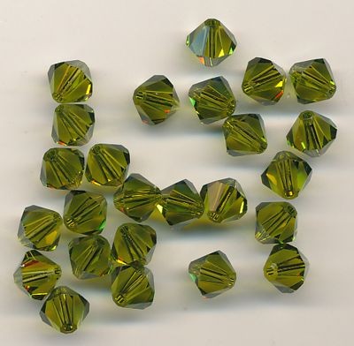 14219456 Swarovski Kristallschliffperlen 6mm olive 25 Stück