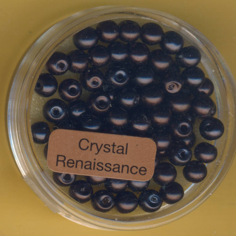 0780-04294 Crystal Renaissance Perlen 4mm schwarz 75 Stück