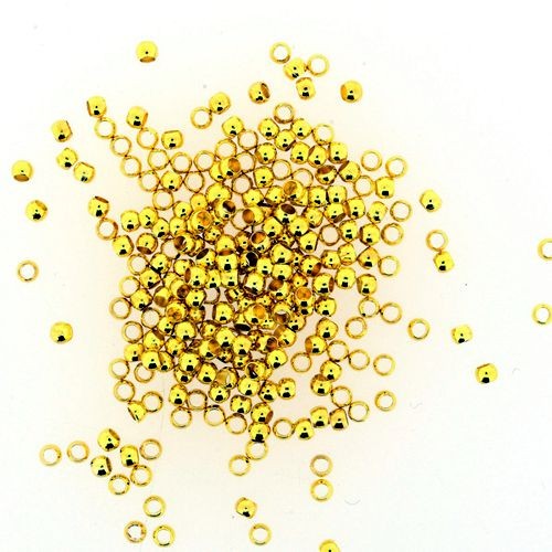 Quetschperlen 2mm gold 2,6g