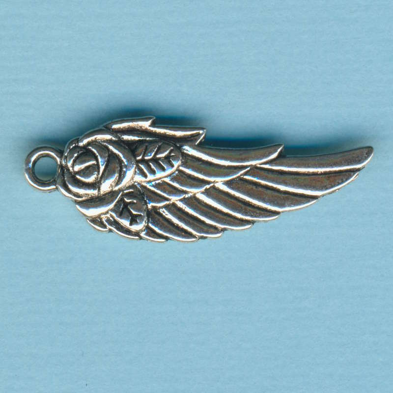 3367-00831 Metallanhänger Flügel 28mm altsilberfarben
