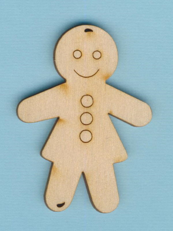 tkh2506 Holz Deko Lebkuchenfrau 6cm