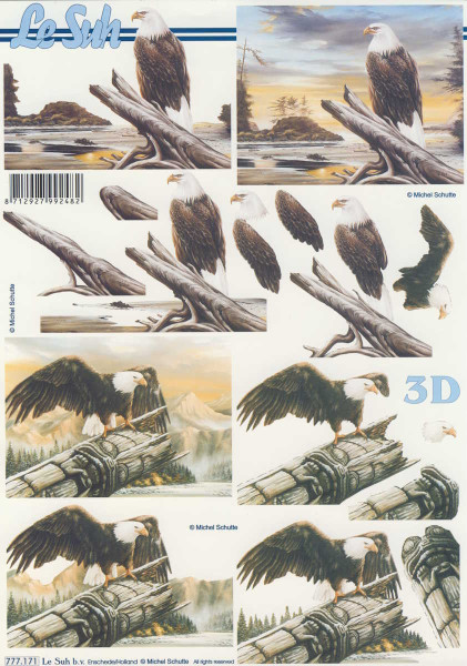 777.171 3D Motivbogen A4 Adler 2