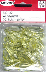 13232 Acrylkristall gelb 30 Stück sortiert