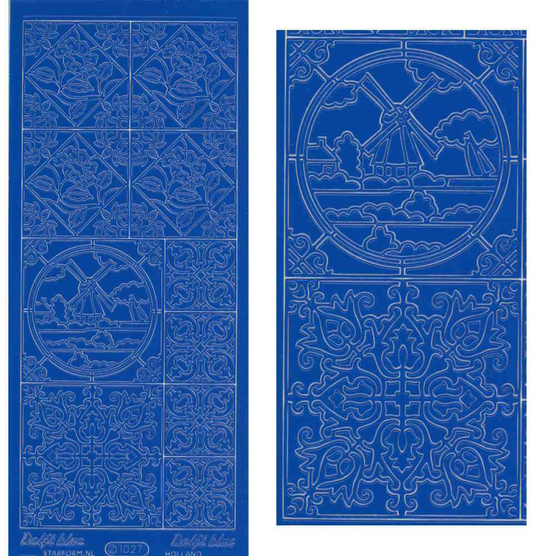 rd81737b Sticker Windmühle blau