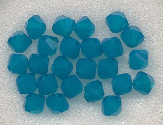 530104854 Swarovski Glasschliffperlen 4mm caribbean blue opal 25 Stück