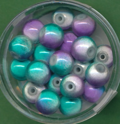 Miracle-Beads 8mm lila-grün