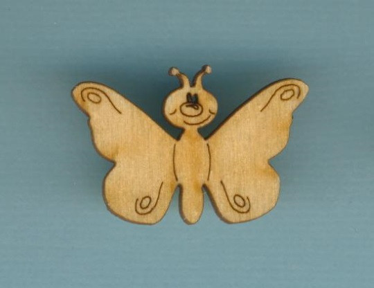 Holz-Deko Schmetterling lustig 30mm