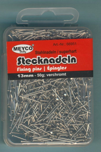 66951 Stecknadeln 13mm silber 50g