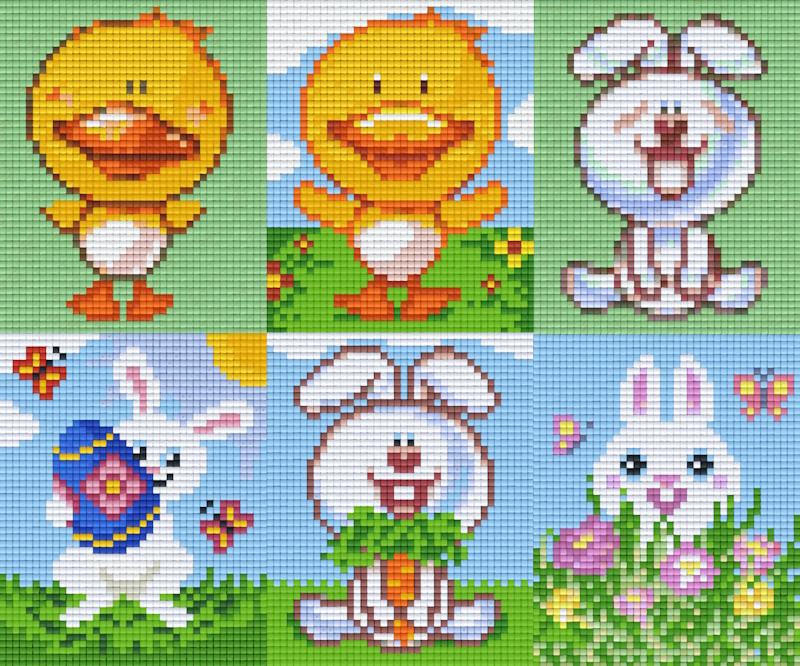 Pixelhobby Ostern Klassik Set mit 1 Basisplatte