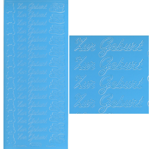 ls435hb Sticker Zur Geburt 2 hellblau