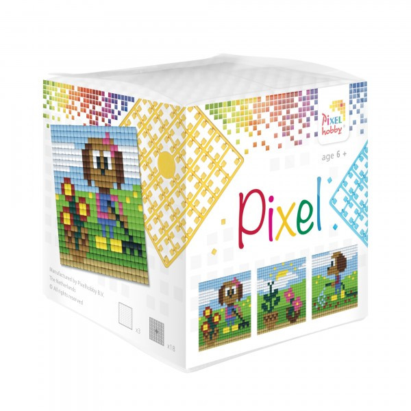 29012 Pixelhobby Klassik Set kleine Basisplatte Hund Garten