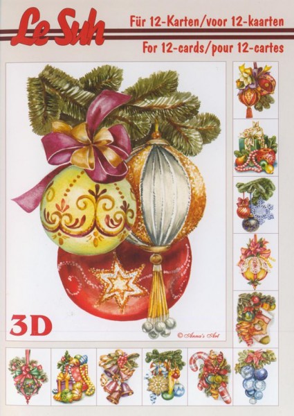 3D Motivbuch Weihnachtskugeln