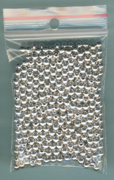 071004911 Wachsperlen 4mm silber metallic 20g in Packung