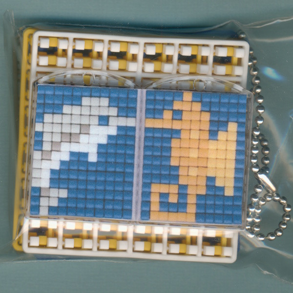 77752 Pixelhobby Medaillon Set Delfin und Seepferdchen