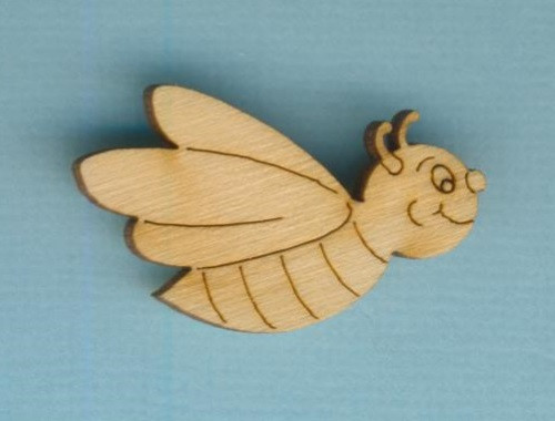 Holz-Deko Bienchen lustig 30mm