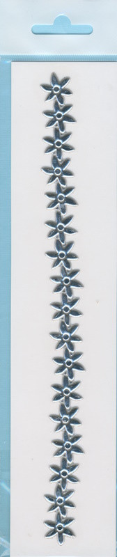 70250391 Verzierwachs Blumenborte 245x16mm silber