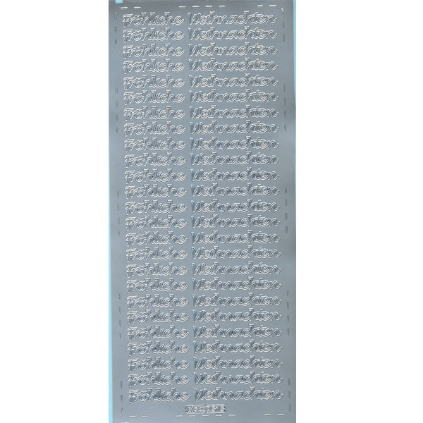 pu515s Sticker Fröhliche Weihnachten silber