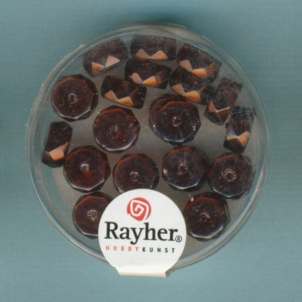 14463532 Rayher Glaswachsperlen Radl 4x8mm nougat 22 Stück