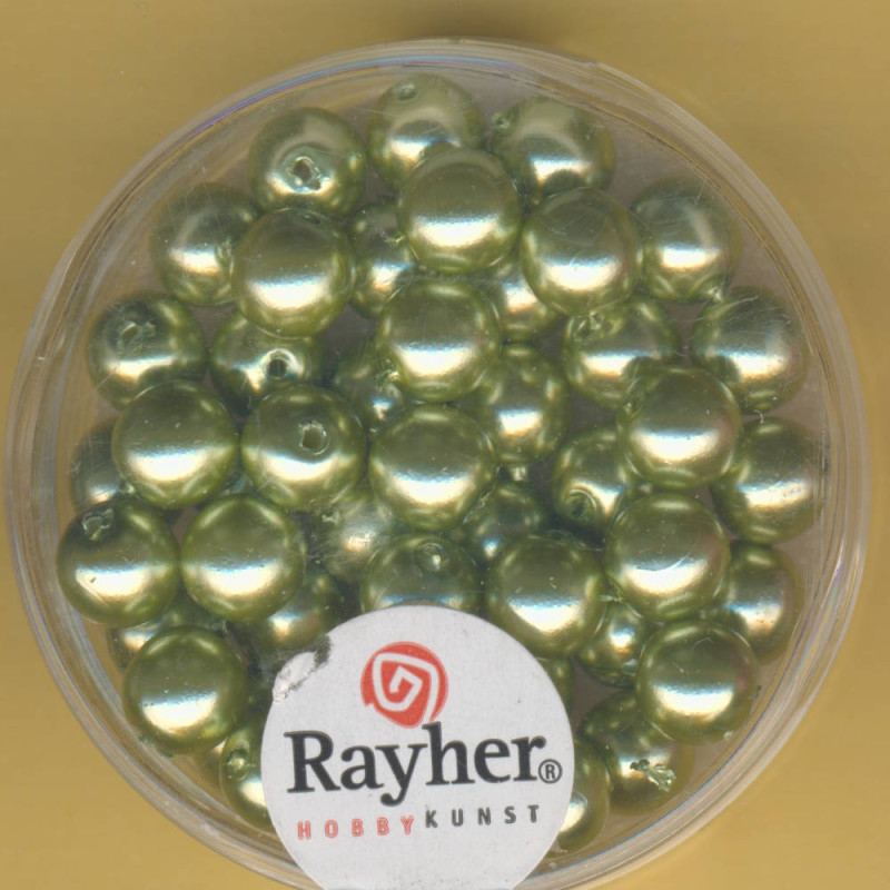14401432 Glaswachsperlen 6mm jade 45 Stück