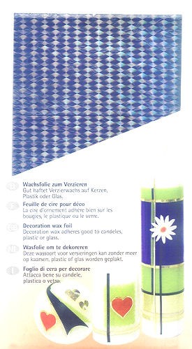 Wachsfolie Hologramm silber 10x20cm