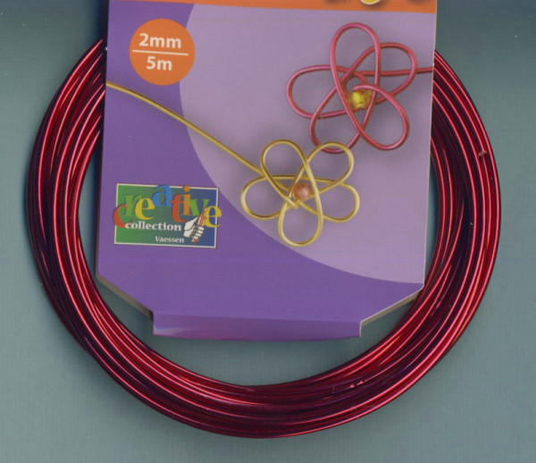 24240-007 Aludraht 2mm rot 5m
